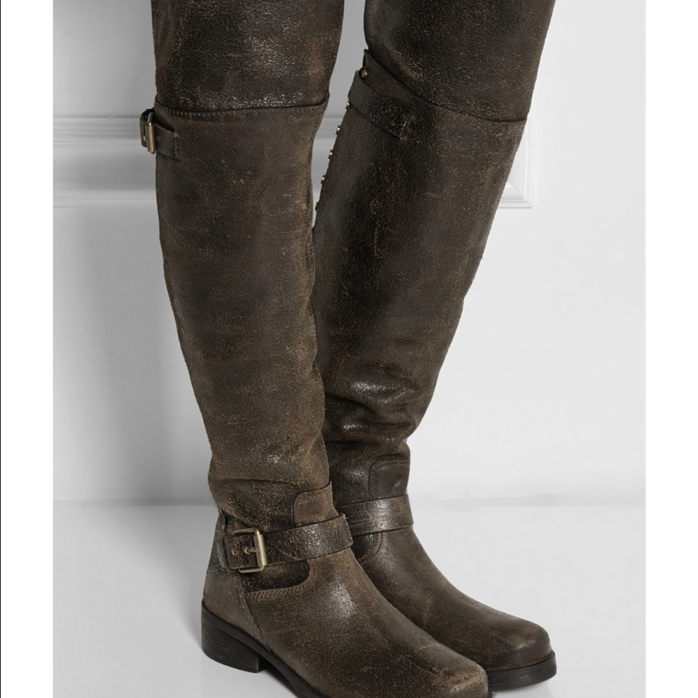 Tory Burch over the knee distressed boot